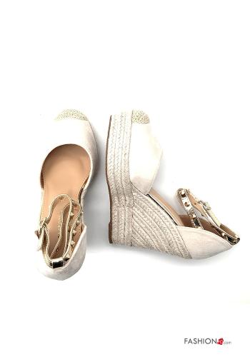 Espadrilles  réglable avec des clous avec sangle coins - ph 2