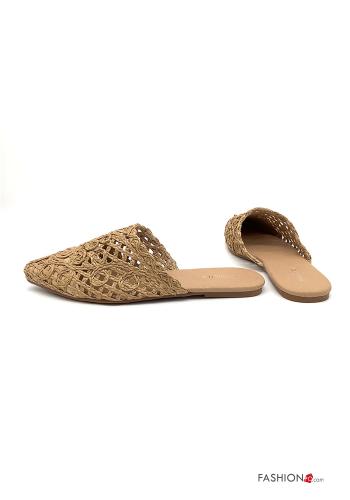 Pantofole  sabot (mules) Fantasia ricamata - ph 4