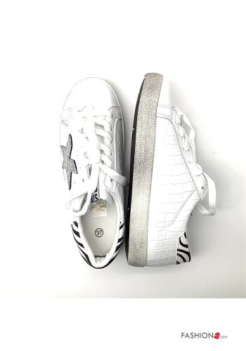 Sneakers basse  ecopelle camoscio Fantasia animalier - ph 2