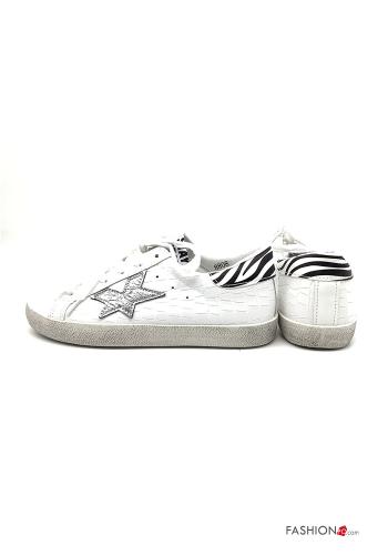 Sneakers basse  ecopelle camoscio Fantasia animalier - ph 4