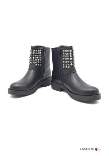 Stivaletti  con borchie con zip con cinturino - ph 1