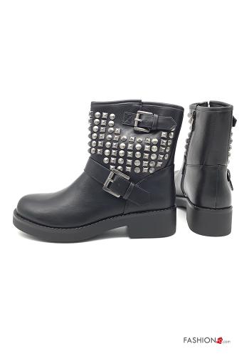 Stivaletti  con borchie con zip con cinturino - ph 4