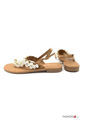 verstellbarer Sandalen mit Perlen mit Riemen - ph 4