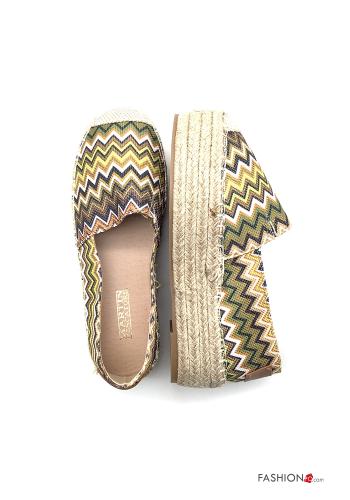 Espadrilles  compensées Imprimé chevron - ph 2