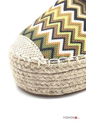 Espadrilles  compensées Imprimé chevron - ph 3