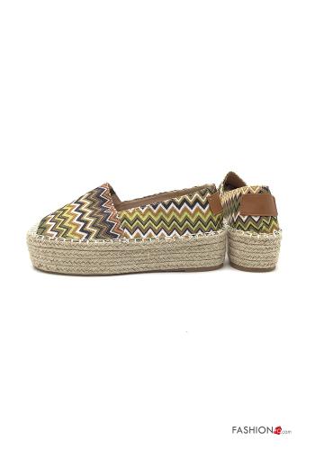 Espadrilles  compensées Imprimé chevron - ph 4