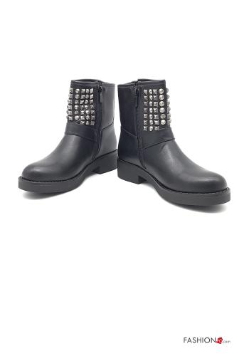 Stivaletti con zip con borchie - ph 1