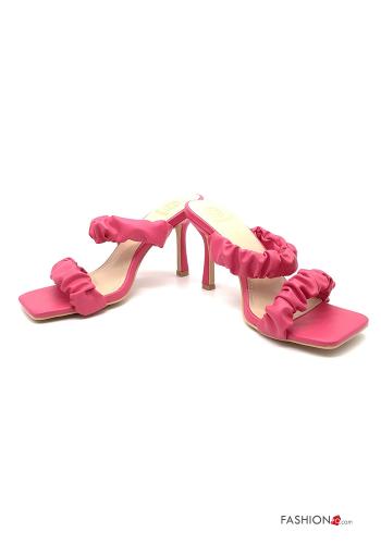 Heeled shoes  faux leather open toe - ph 1