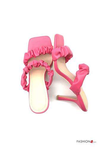 Heeled shoes  faux leather open toe - ph 2