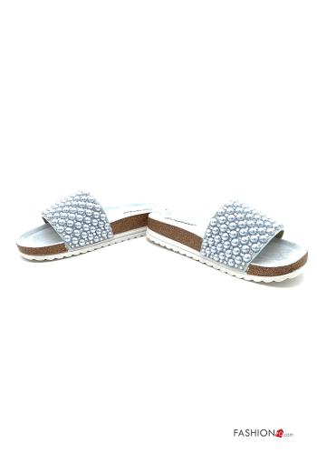 Zapatillas  con perlas con brillantes - ph 1