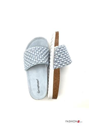 Zapatillas  con perlas con brillantes - ph 2