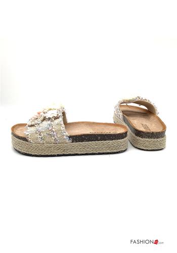 Sandals  with pearls with rhinestones - ph 4