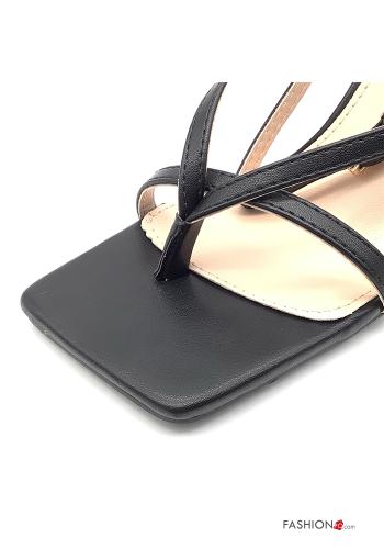 Stöckelschuhe  Kunstleder mit Riemen - ph 3