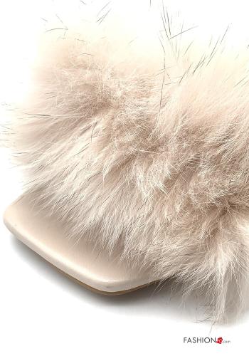 Scarpe con tacco  regolabile con pelliccia con cinturino Fantasia colorata - ph 3