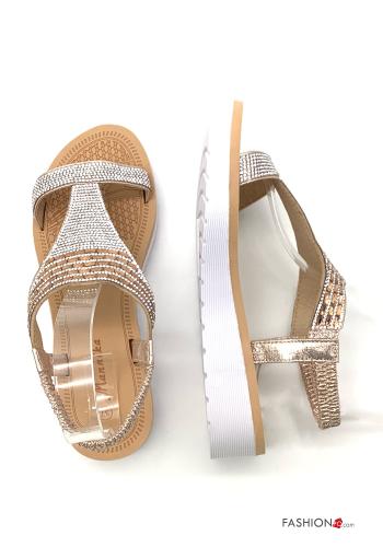 Sandali  con strass zeppa - ph 2