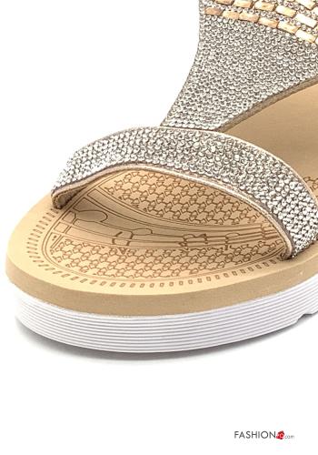 Sandali  con strass zeppa - ph 3