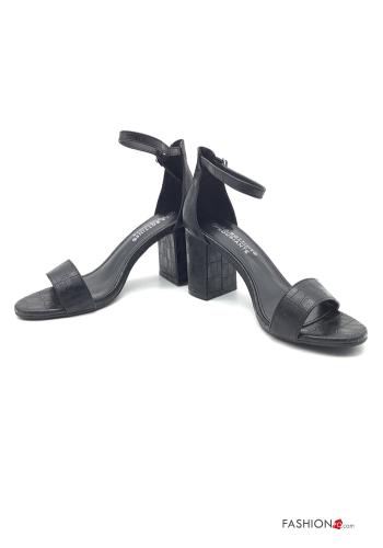 Sandals  faux leather with strap Animal print - ph 1