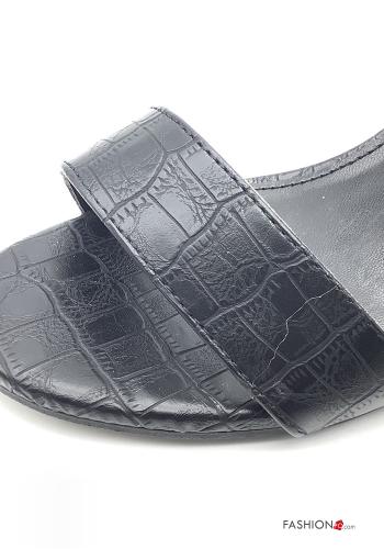Sandals  faux leather with strap Animal print - ph 3