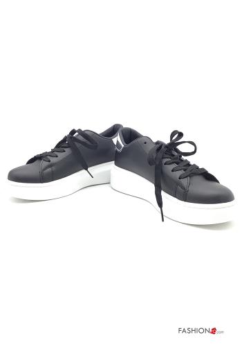 Zapatillas bajas  imitación de cuero con brillantes - ph 1