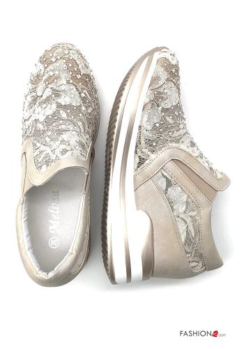 High-top sneakers  with rhinestones wedge - ph 2