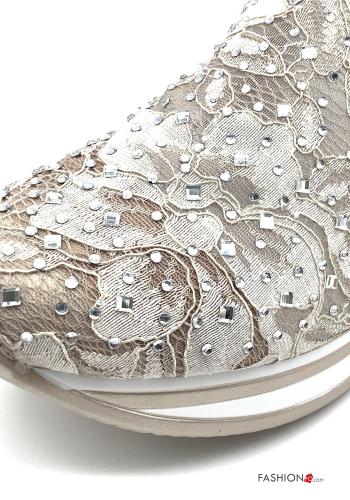 High-top sneakers  with rhinestones wedge - ph 3