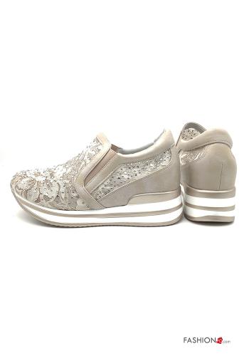 High-top sneakers  with rhinestones wedge - ph 4