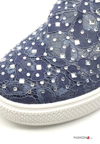 Zapatillas altas  encaje con brillantes - ph 3