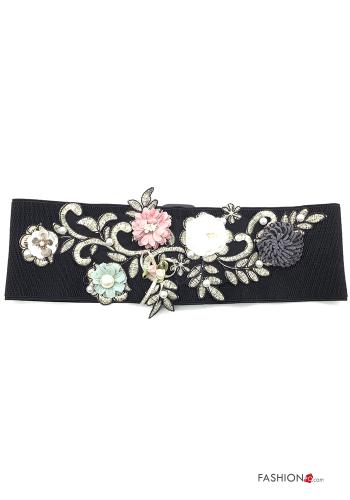 Ceinture à broderie à boutons avec des perles - ph 1