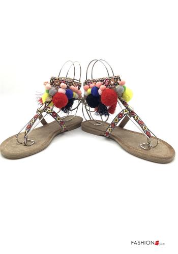 Flip flops  adjustable with strap Multicoloured print - ph 1