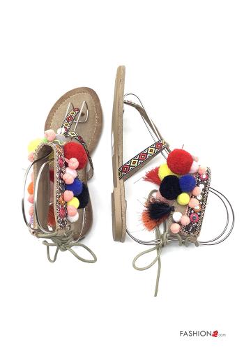 Flip flops  adjustable with strap Multicoloured print - ph 2