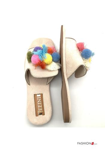 Slide Sandals  Suede Multicoloured print - ph 2