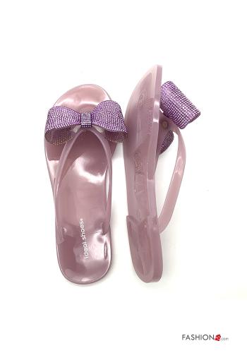 Flip Flop  mit Schleife mit Strasssteinen - ph 2