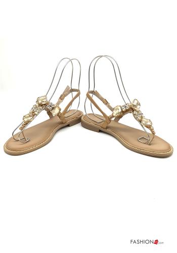 Sandalen  mit Strasssteinen mit Riemen regulierbar - ph 1
