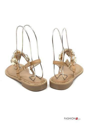Sandalen  mit Strasssteinen mit Riemen regulierbar - ph 4