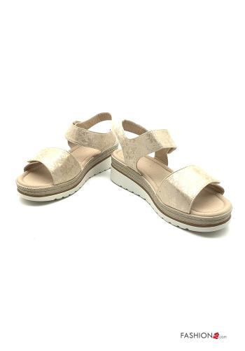 Sandals  faux leather adjustable with strap wedge - ph 1