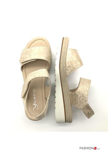 Sandals  faux leather adjustable with strap wedge - ph 2