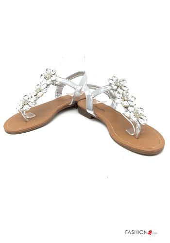 Sandali  regolabile con strass con cinturino - ph 1