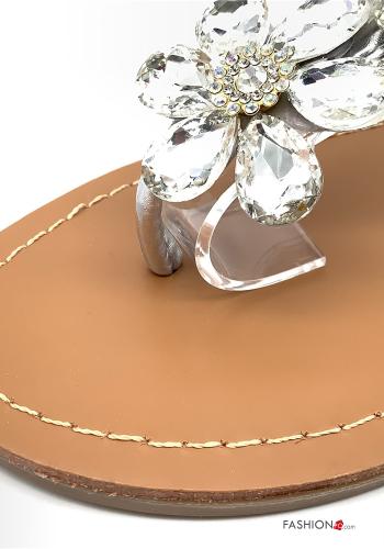 Sandali  regolabile con strass con cinturino - ph 3