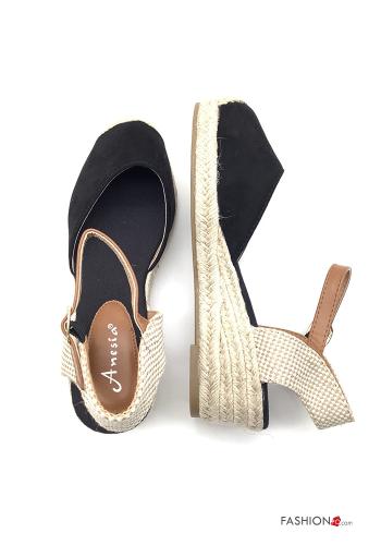 Espadrilles  réglable Suède avec sangle coins - ph 2
