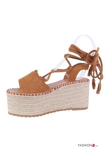 Espadrillas  camoscio con cinturino zeppa regolabile - ph 2