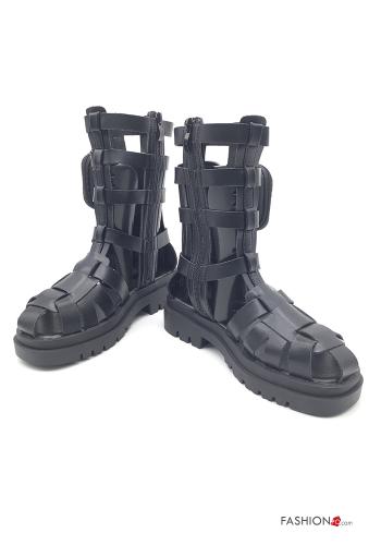 Botas imitación de cuero con cremallera con Riñonera - ph 1