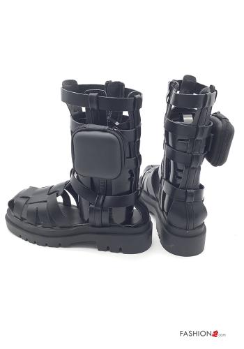 Botas imitación de cuero con cremallera con Riñonera - ph 4
