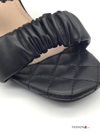 Zapatos de tacón alto imitación de cuero punta abierta - ph 4