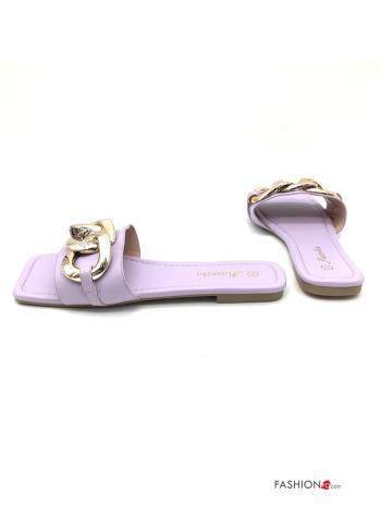 Slide Sandals  faux leather - ph 4