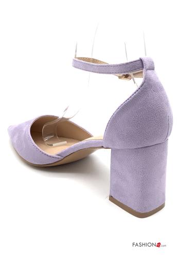 Scarpe con tacco camoscio regolabile con cinturino - ph 3