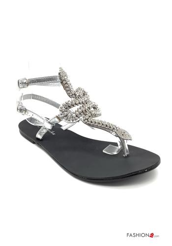 Sandalias  regulable con correa con brillantes - ph 1