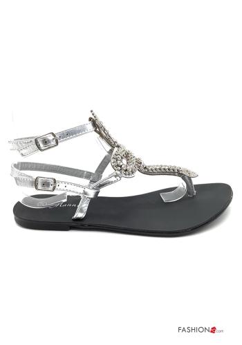 Sandalias  regulable con correa con brillantes - ph 2