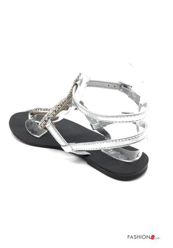 Sandalias  regulable con correa con brillantes - ph 3