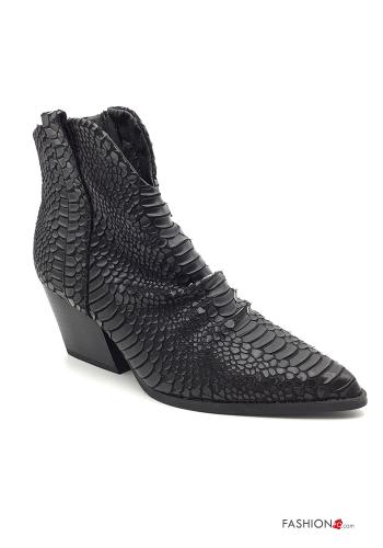 Ankle boots  with zip Python print - ph 1