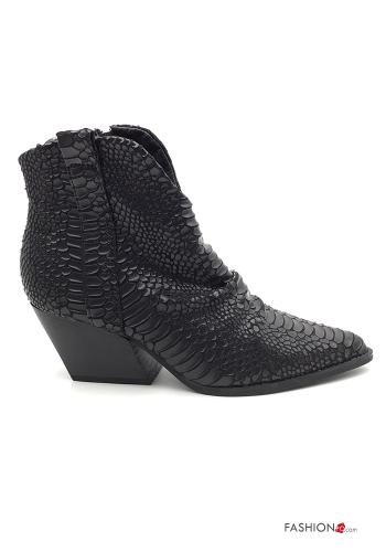 Ankle boots  with zip Python print - ph 2